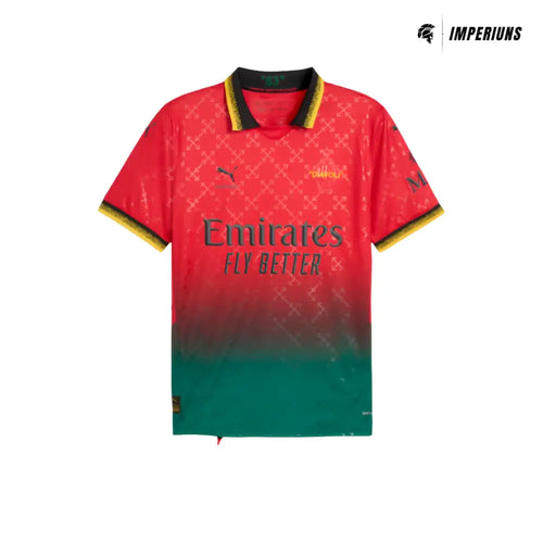 Camisa AC Milan x Off-White 25/26 Vermelha Camisas de Futebol