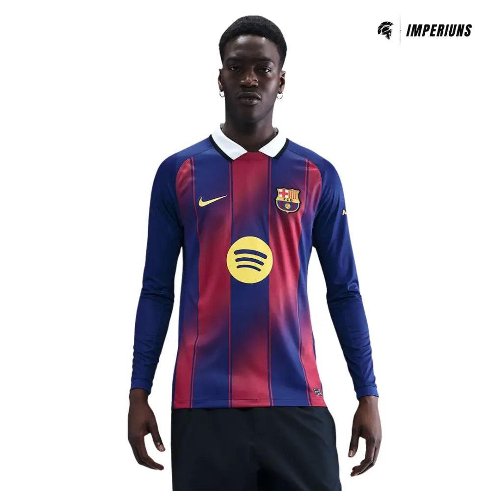 Camisa Barcelona Manga Longa 2025/26 Home Camisas de Futebol