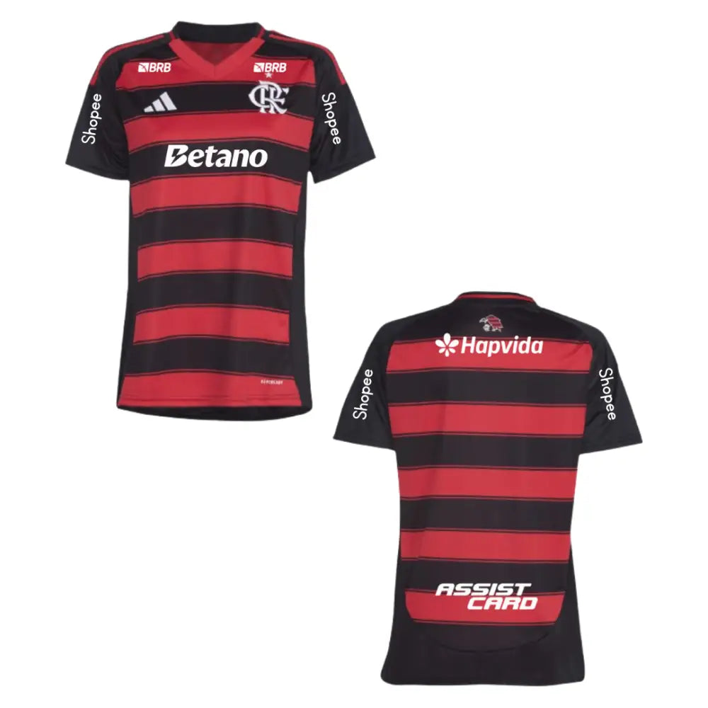 Camisa Feminina Flamengo 2025/26 Home Camisas de Futebol