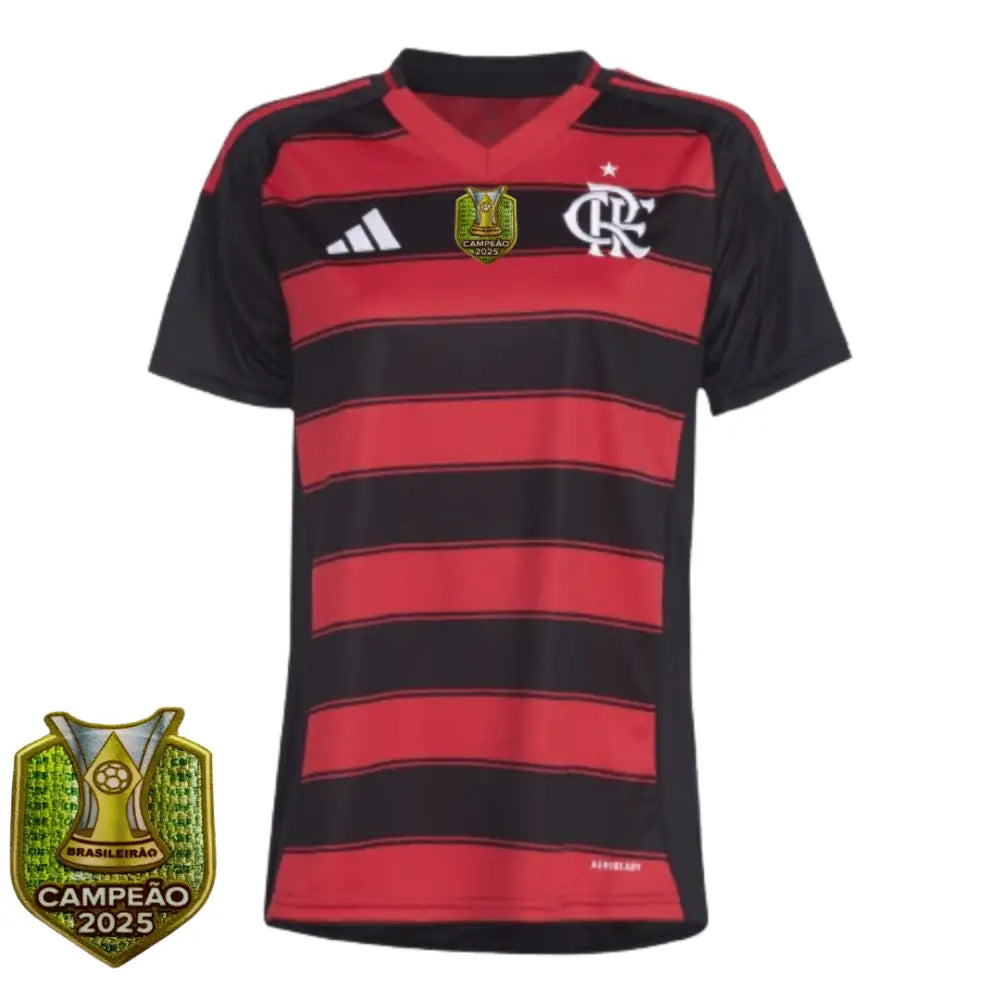 Camisa Feminina Flamengo 2025/26 Home Camisas de Futebol