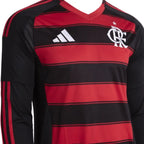 Camisa Flamengo Manga Longa 2025/26 Home Camisas de Futebol