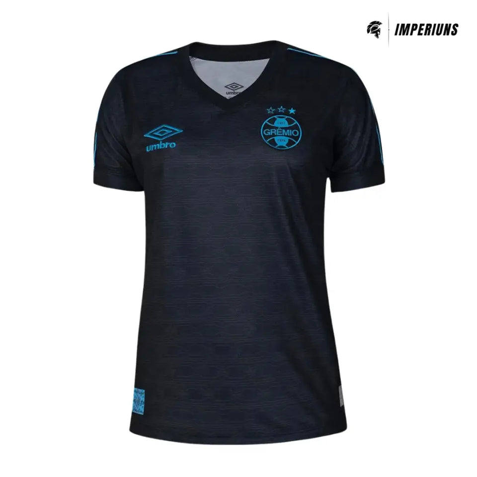 Camisa III Feminina Grêmio 23/24 Preta Camisas de Futebol