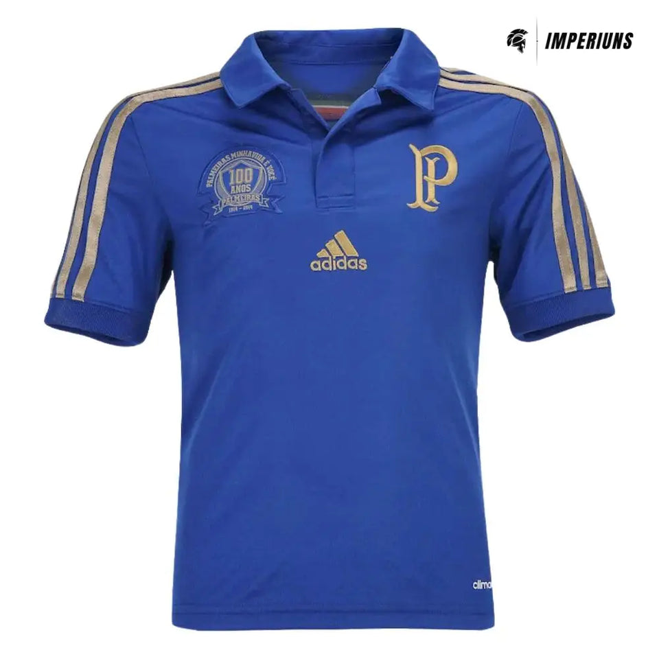 Camisa Palmeiras Retrô Centenario 2014 Azul Camisas de Futebol