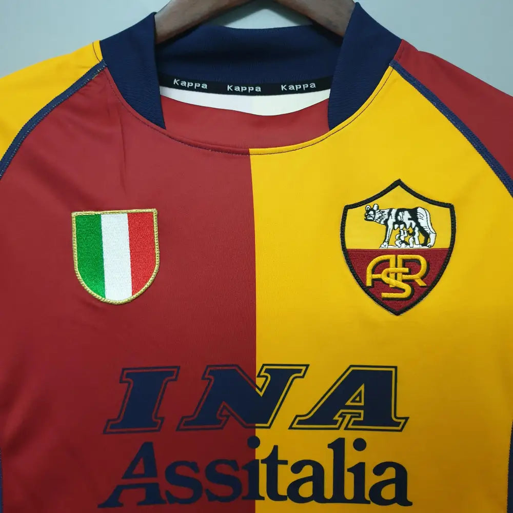 Camisa Retrô AS Roma 2001/02 Home Camisas de Futebol