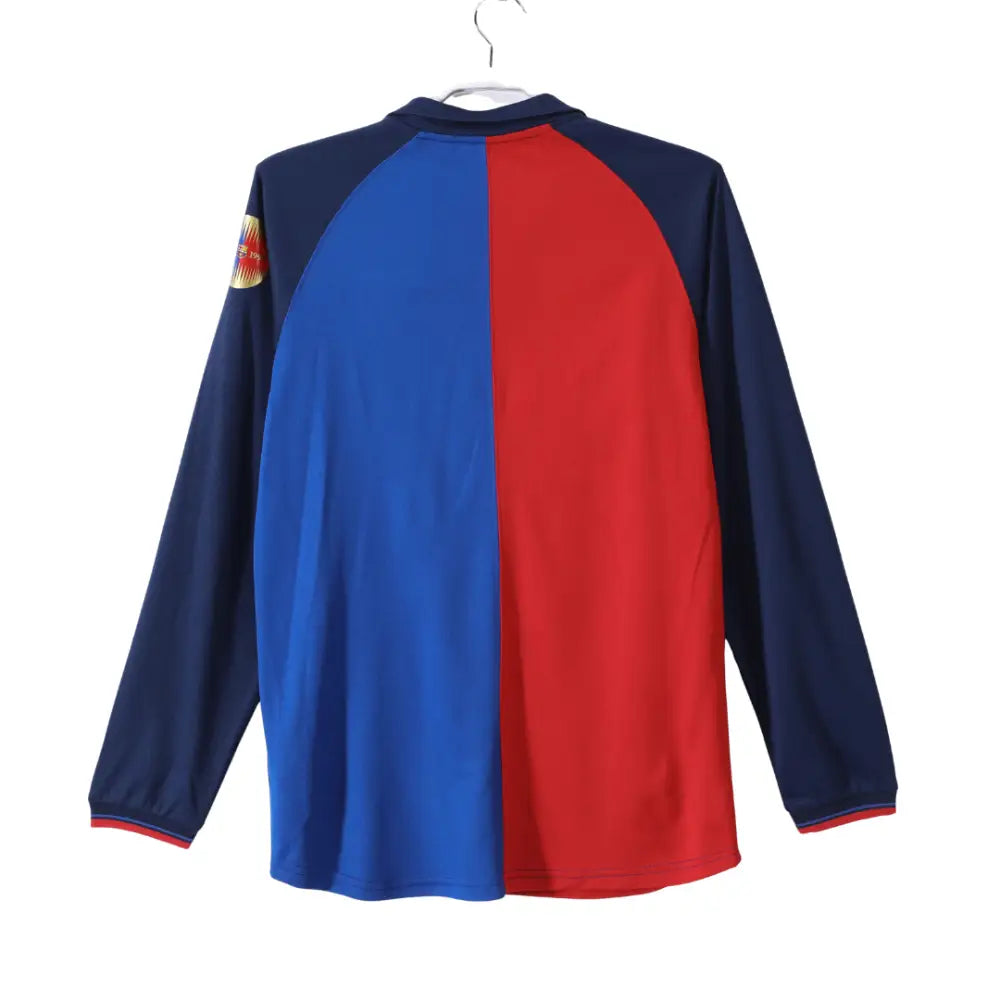 Camisa Retrô Barcelona Manga Longa 1999/00 Edição Centenária Camisas de Futebol
