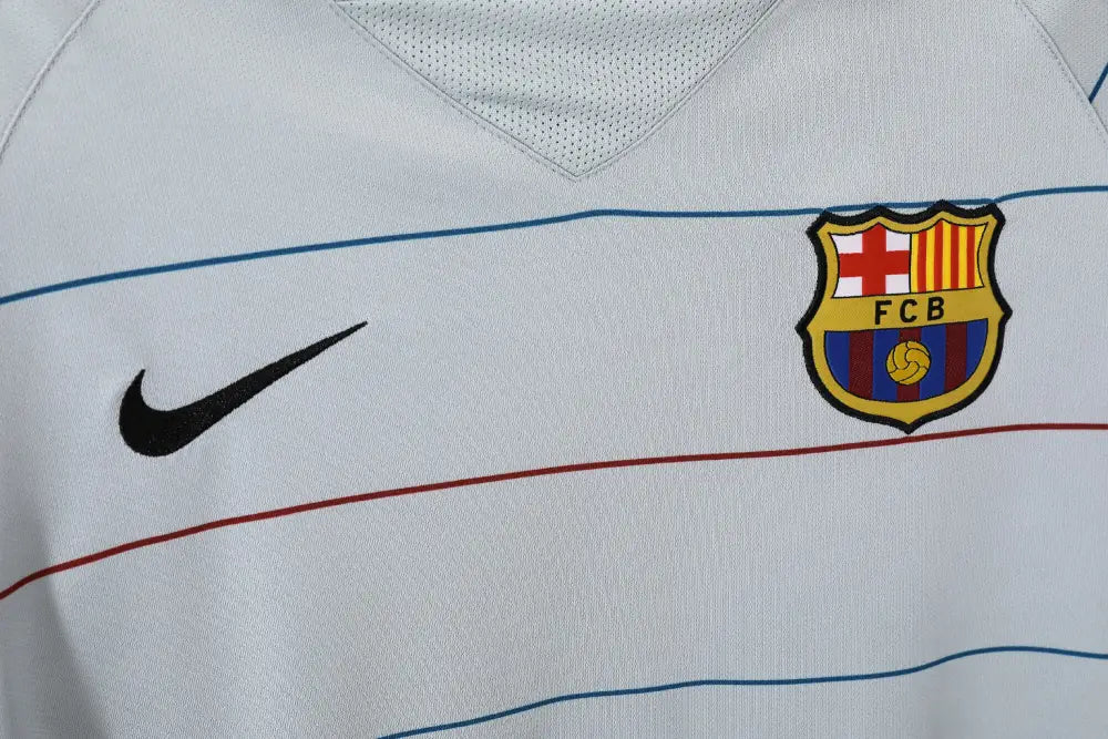 Camisa Retrô Barcelona Manga Longa 2003/04 Away Camisas de Futebol