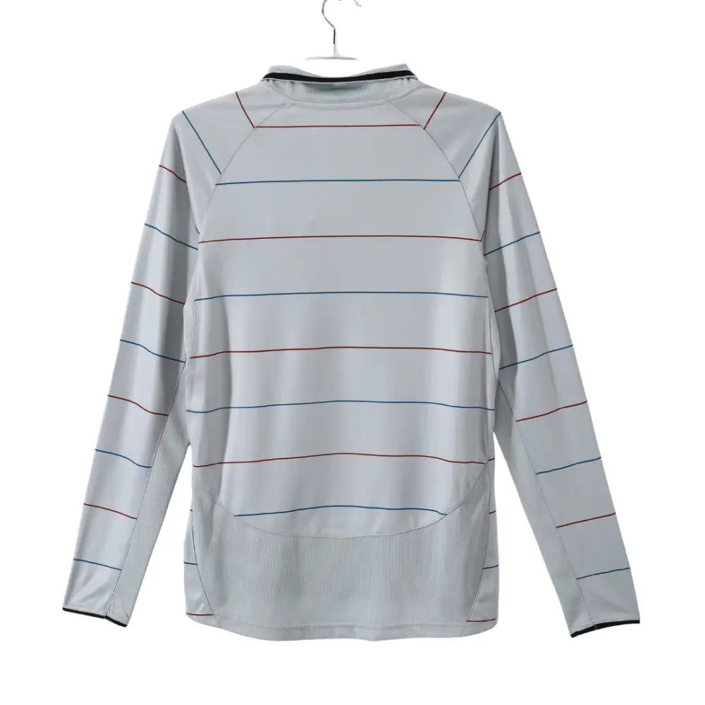 Camisa Retrô Barcelona Manga Longa 2003/04 Away Camisas de Futebol