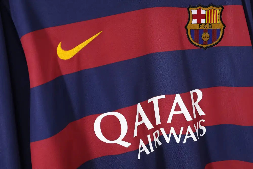 Camisa Retrô Barcelona Manga Longa 2015/16 Home Camisas de Futebol
