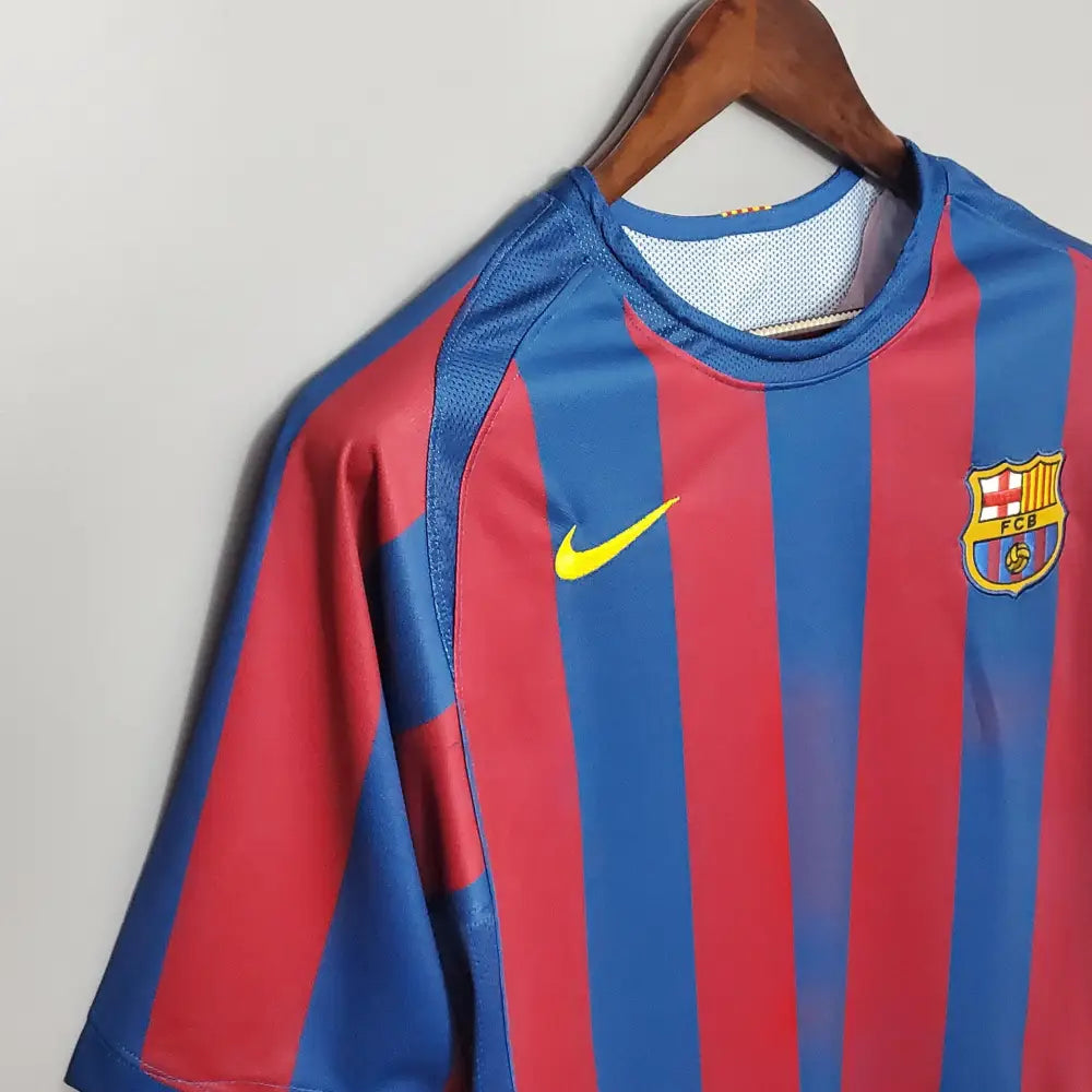 Camisa Retrô FC Barcelona 2005/06 Home Champions League Edition Camisas de Futebol