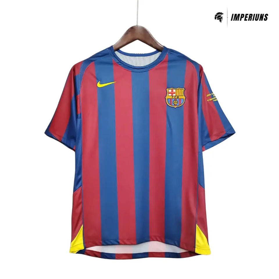 Camisa Retrô FC Barcelona 2005/06 Home Champions League Edition Camisas de Futebol
