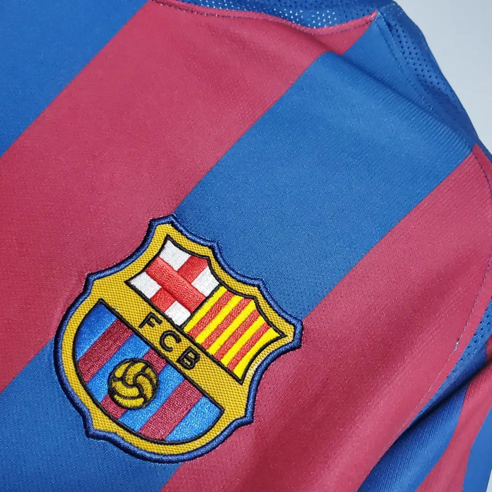 Camisa Retrô FC Barcelona 2005/06 Home Champions League Edition Camisas de Futebol