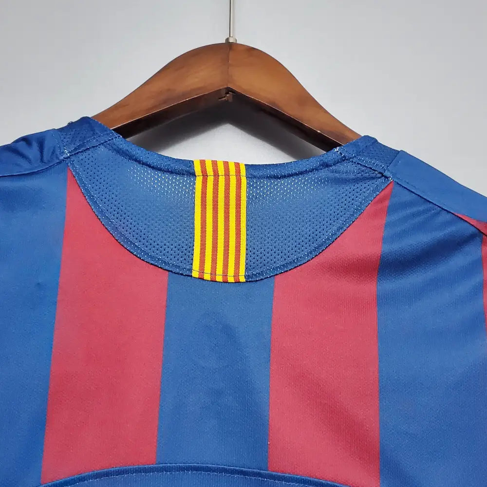 Camisa Retrô FC Barcelona 2005/06 Home Champions League Edition Camisas de Futebol