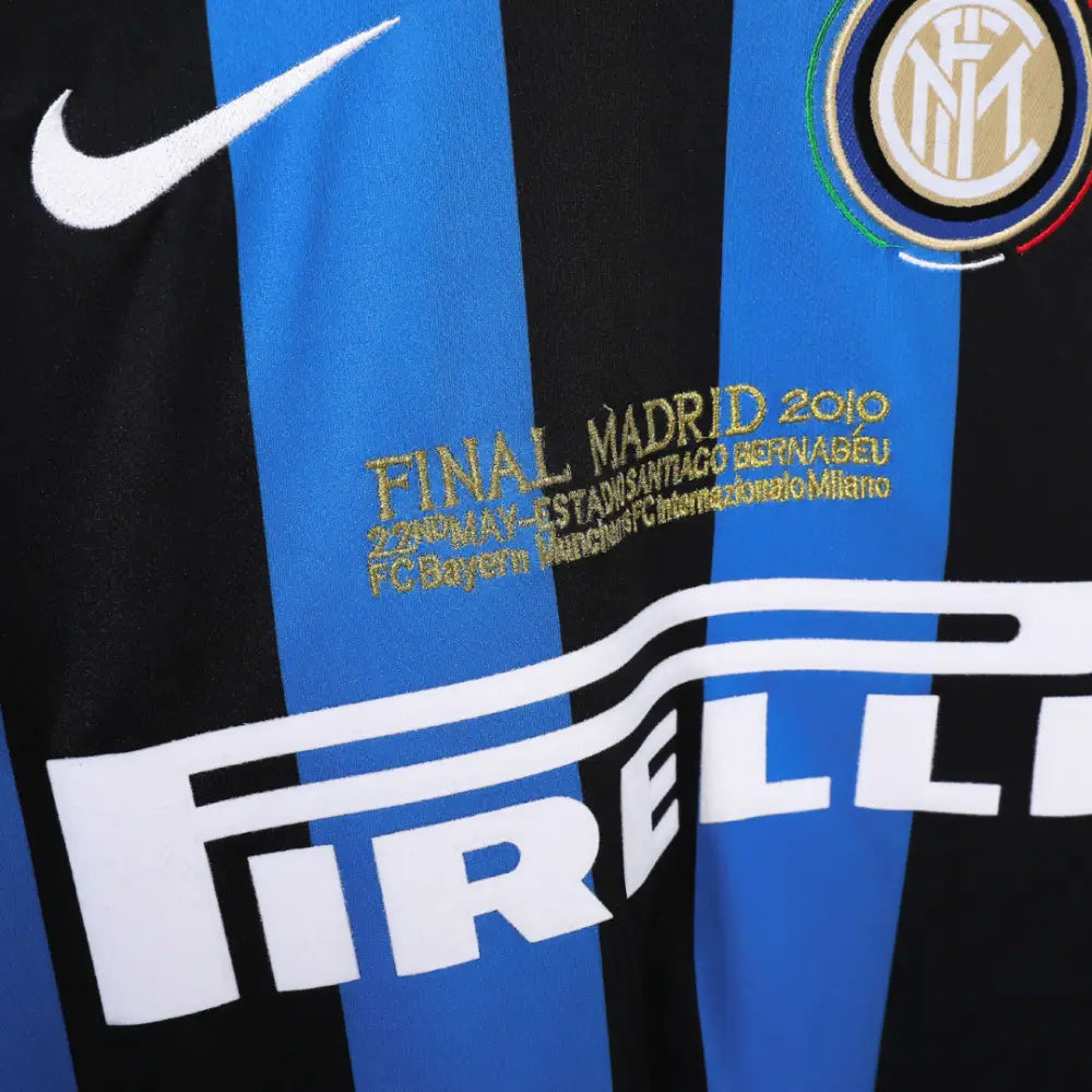 Camisa Retrô Inter de Milão Manga Longa 2009/10 Home Camisas de Futebol