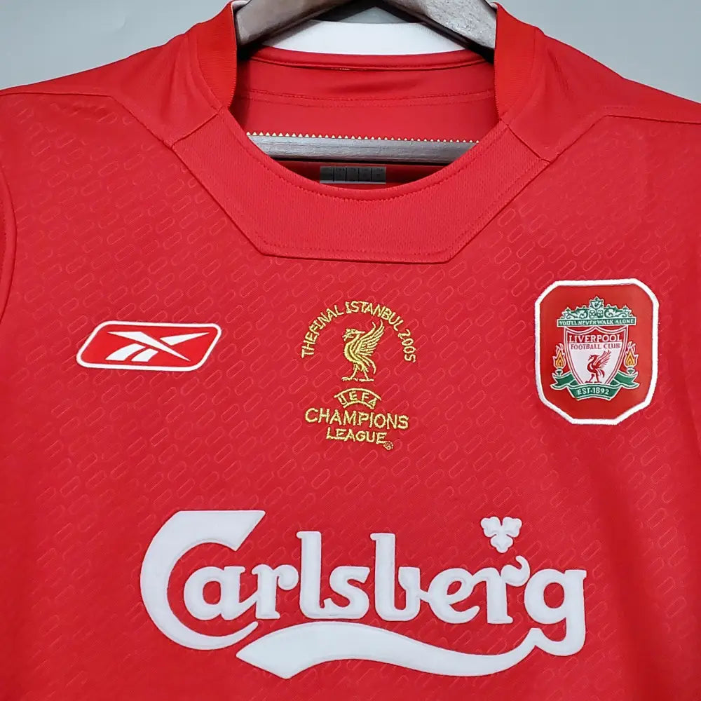 Camisa Retrô Liverpool 2005/05 Home Champions League Edition Camisas de Futebol