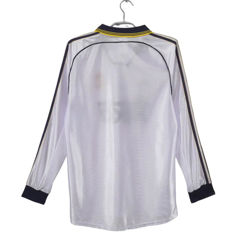 Camisa Retrô Real Madrid Manga Longa 1998/99 Home Camisas de Futebol