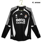 Camisa Retrô Real Madrid Manga Longa 2006/07 Away Camisas de Futebol