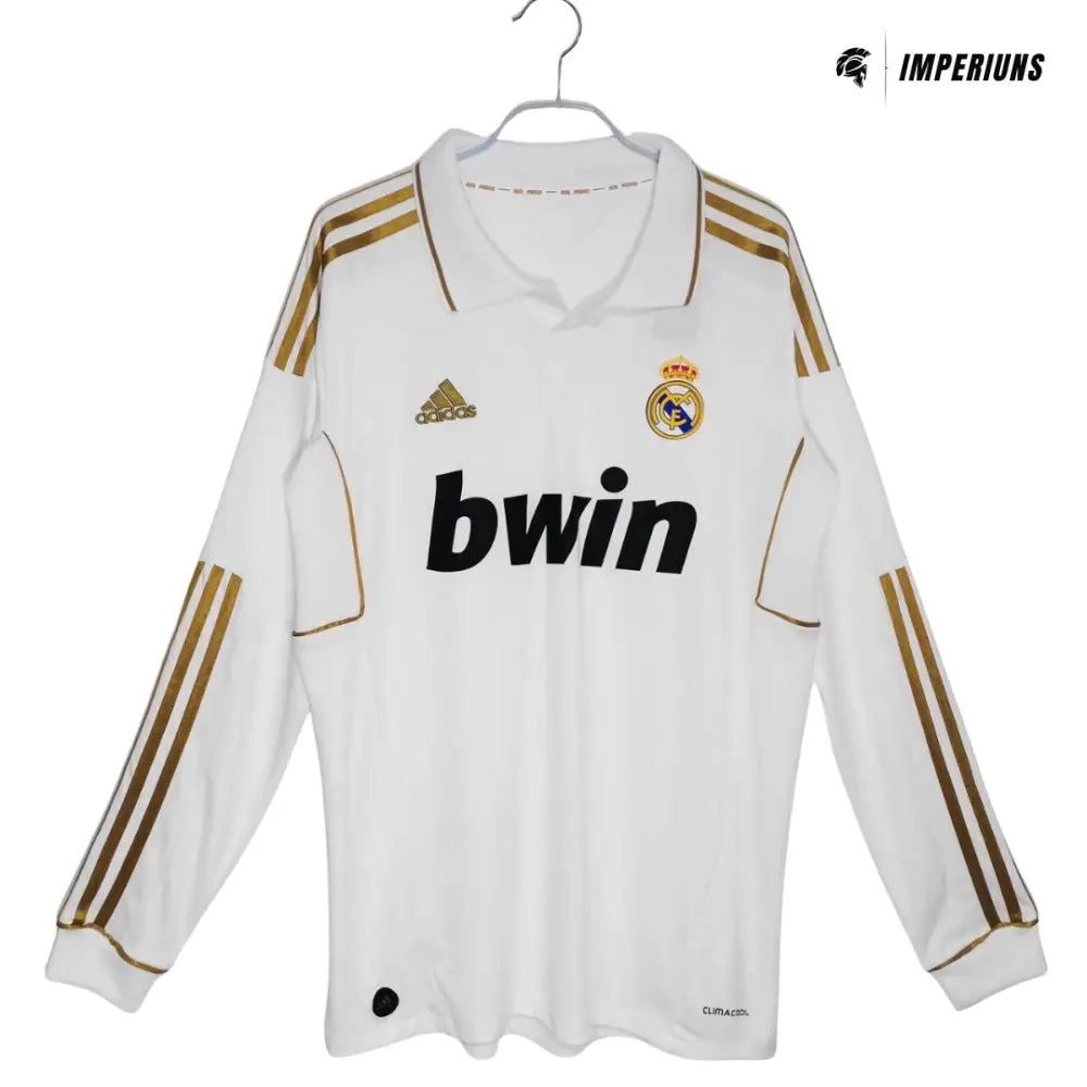 Camisa Retrô Real Madrid Manga Longa 2011/12 Home Camisas de Futebol