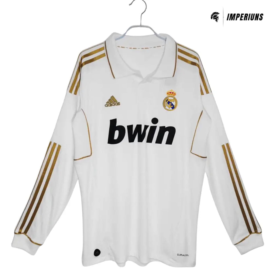Camisa Retrô Real Madrid Manga Longa 2011/12 Home Camisas de Futebol