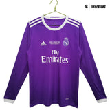 Camisa Retrô Real Madrid Manga Longa 2016/17 Away Champions League Edition