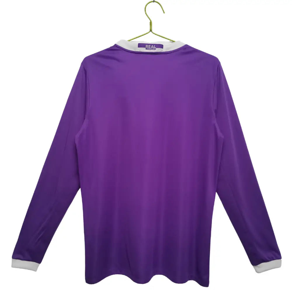 Camisa Retrô Real Madrid Manga Longa 2016/17 Away Champions League Edition Camisas de Futebol