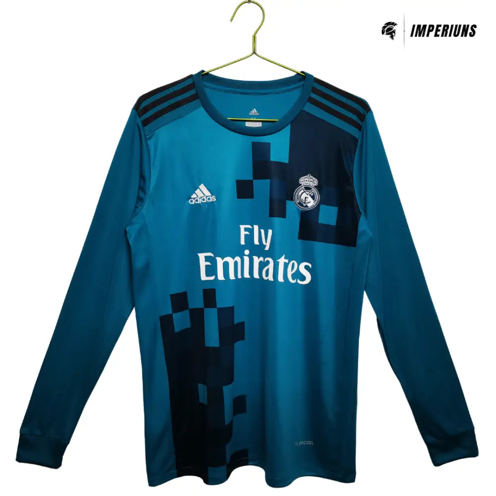 Camisa Retrô Real Madrid Manga Longa 2017/18 Third Camisas de Futebol