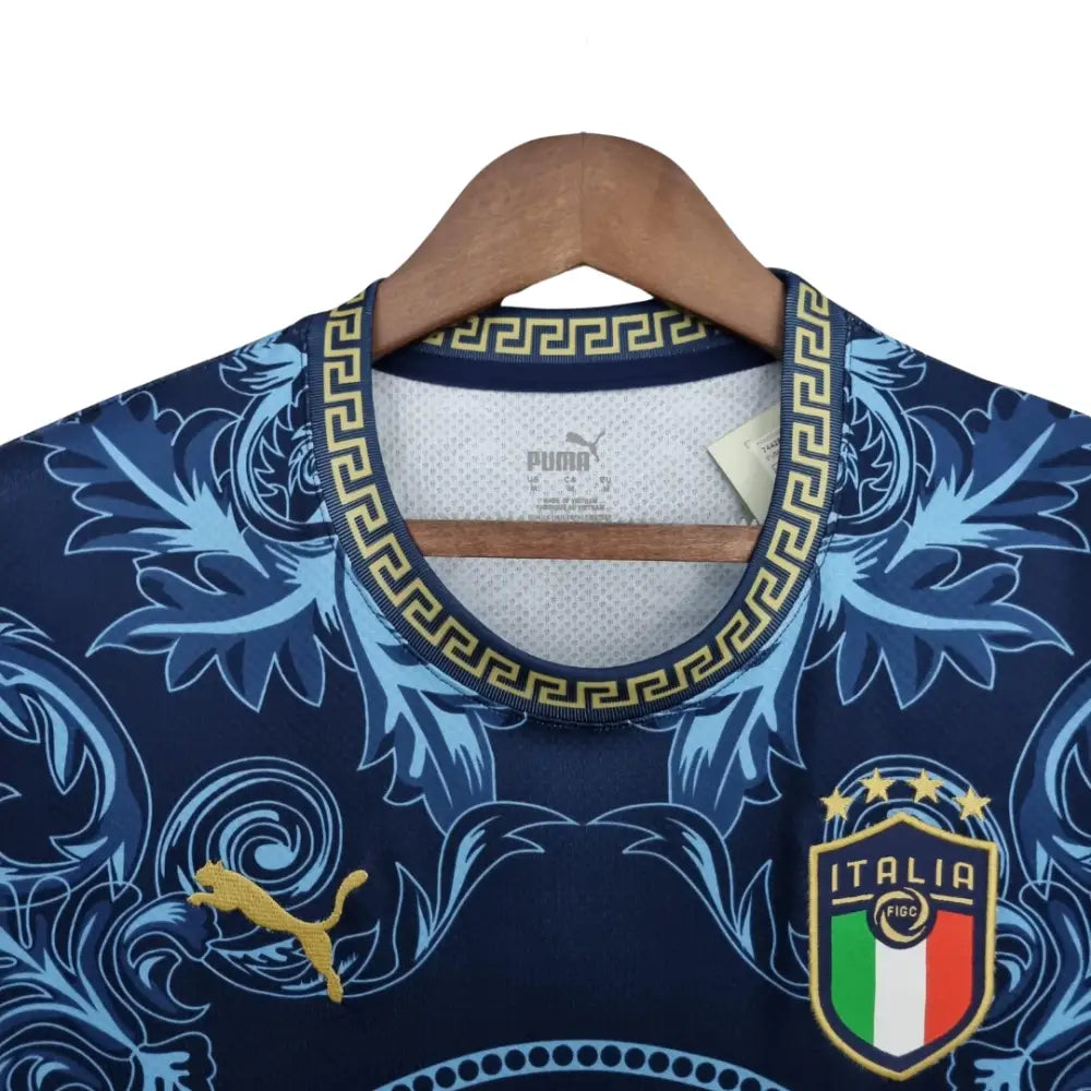 Camisa Retrô Seleção Itália 2020/22 Edição Especial Versace Camisas de Futebol
