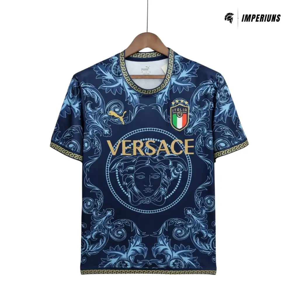 Camisa Retrô Seleção Itália 2020/22 Edição Especial Versace Camisas de Futebol