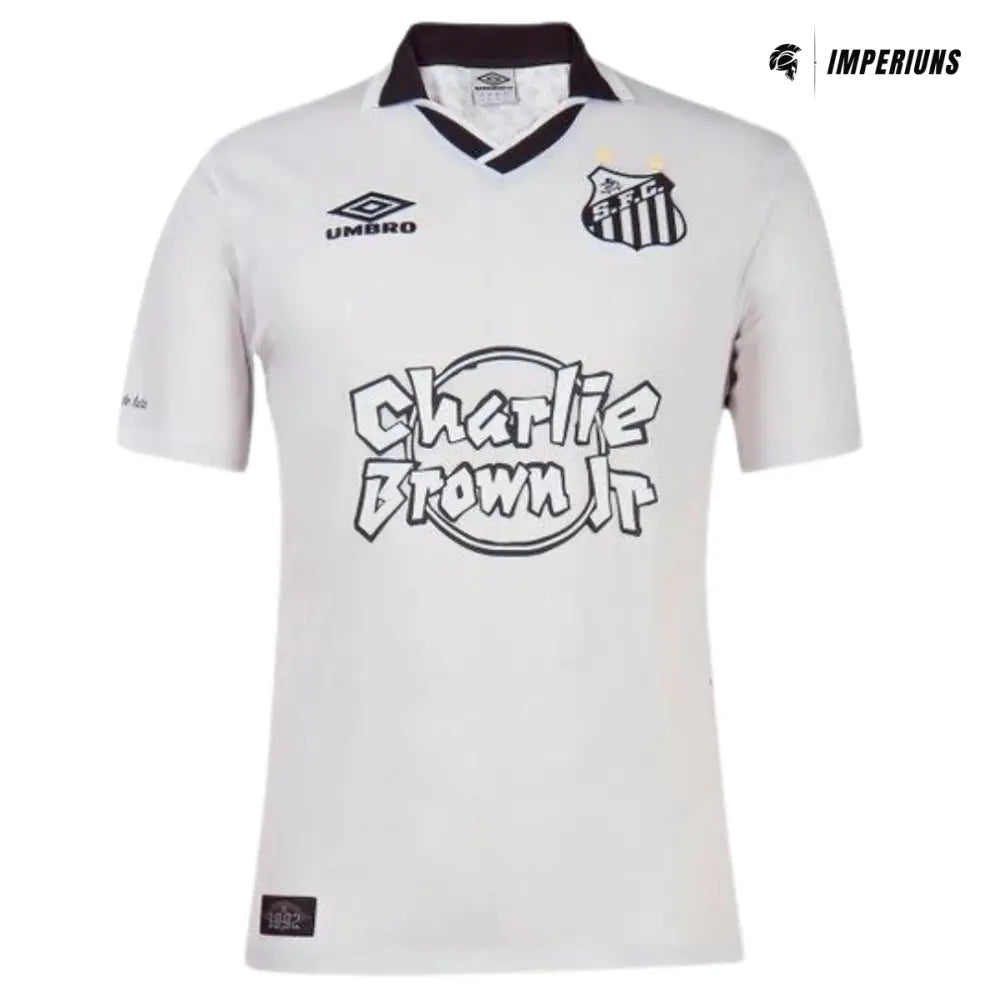 Camisa Santos Charlie Brown JR Branca Camisas de Futebol