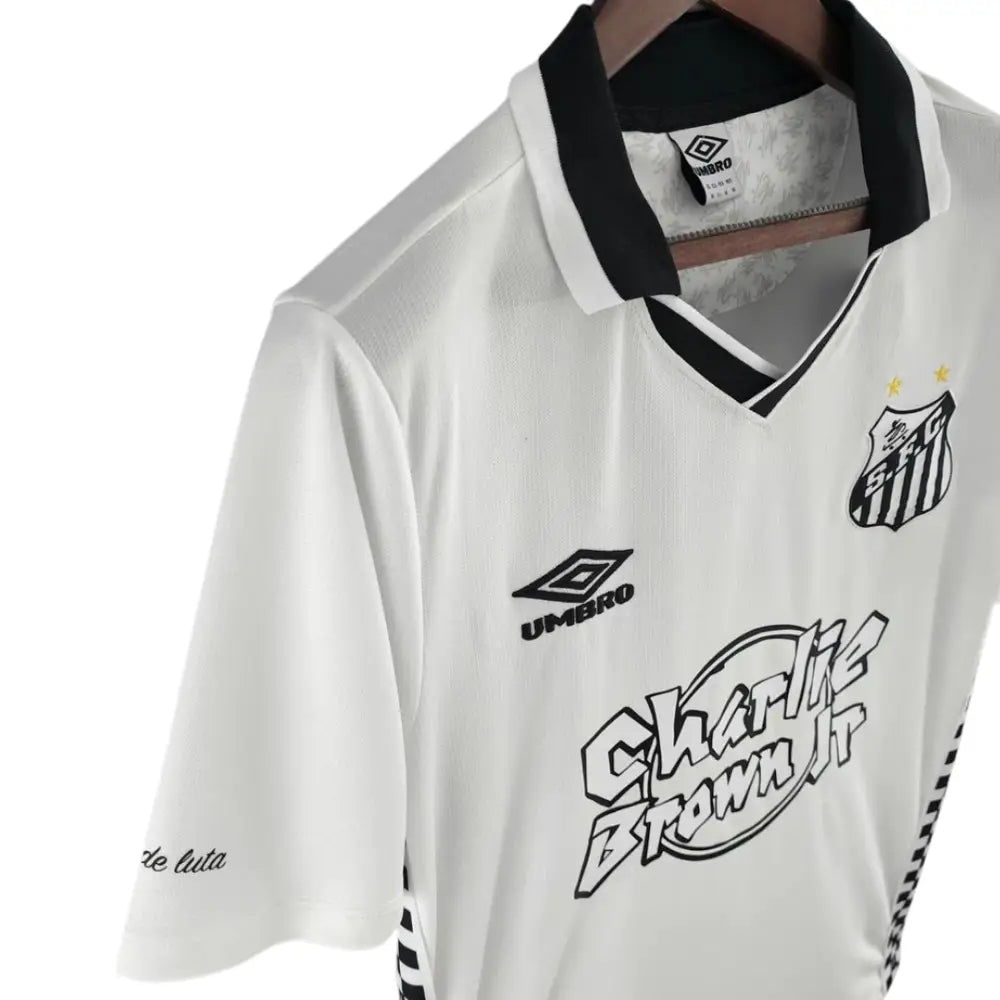 Camisa Santos Charlie Brown JR Branca Camisas de Futebol